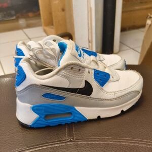 Nike Kids White and Blue Sneakers